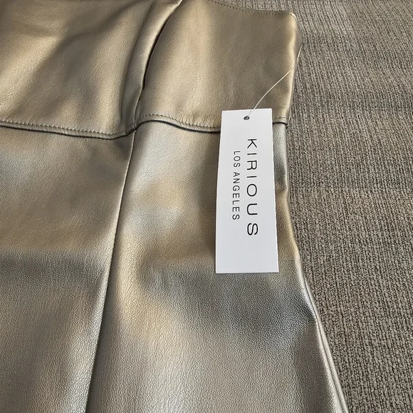 Kirious Los Angeles Silver Gray Metallic Casual Basic Mini Dress Size Small - Picture 4 of 5